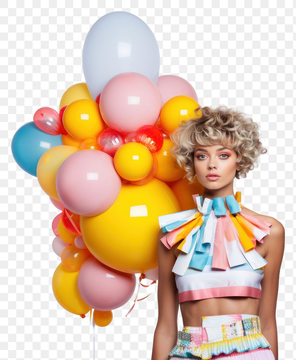 PNG Party balloon fashion fun. AI generated Image by rawpixel.