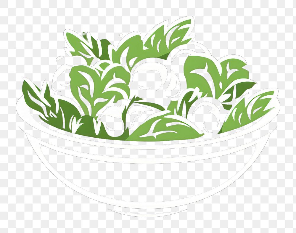 PNG Plant herbs leaf bowl. 