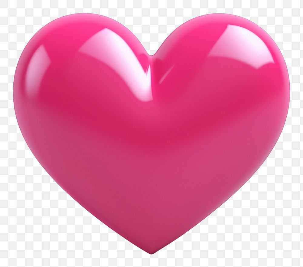 PNG Heart  magenta balloon. 