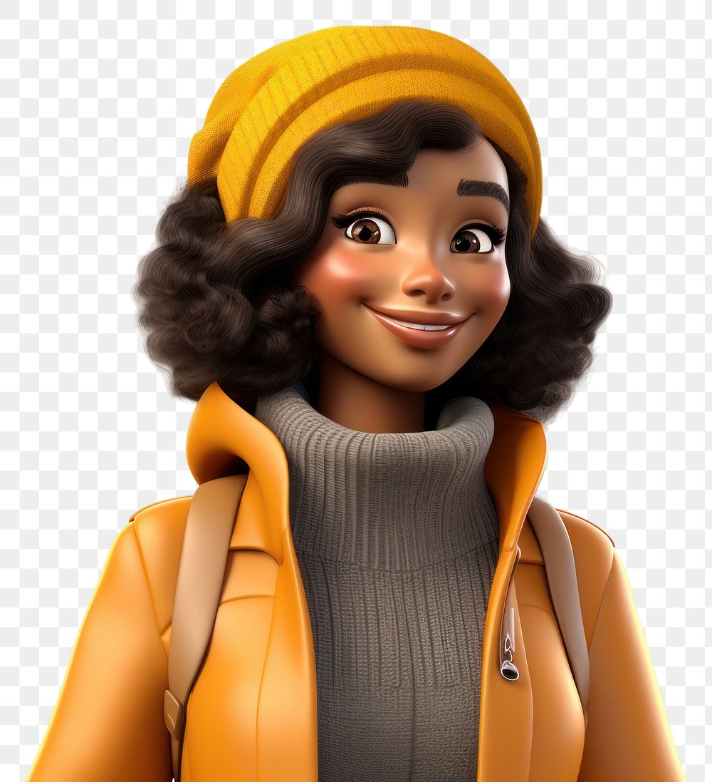 PNG  Smiling cartoon adult woman. AI generated Image by rawpixel.