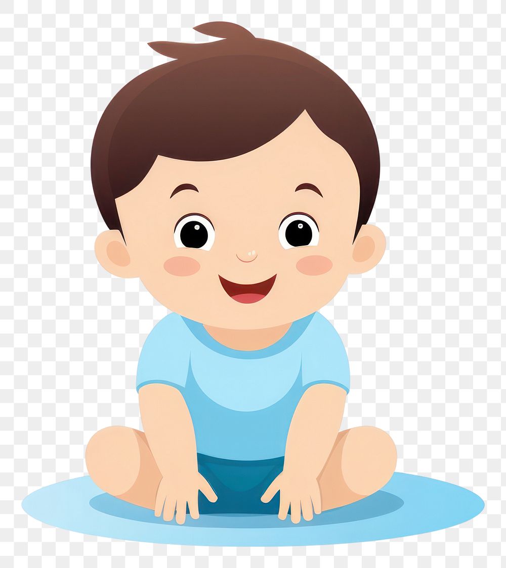 PNG Baby boy crawling relaxation happiness. AI generated Image by rawpixel.