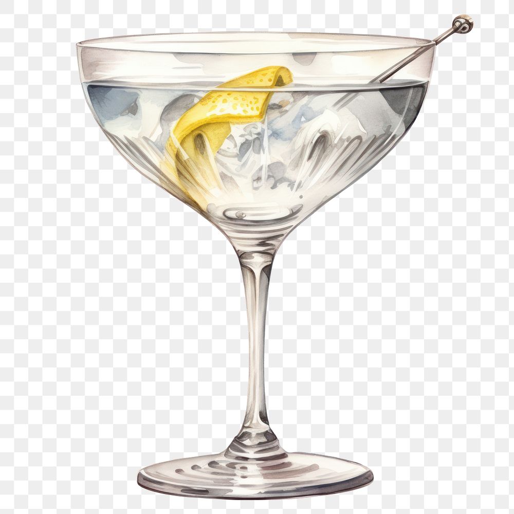 PNG Cocktail martini drink glass. 