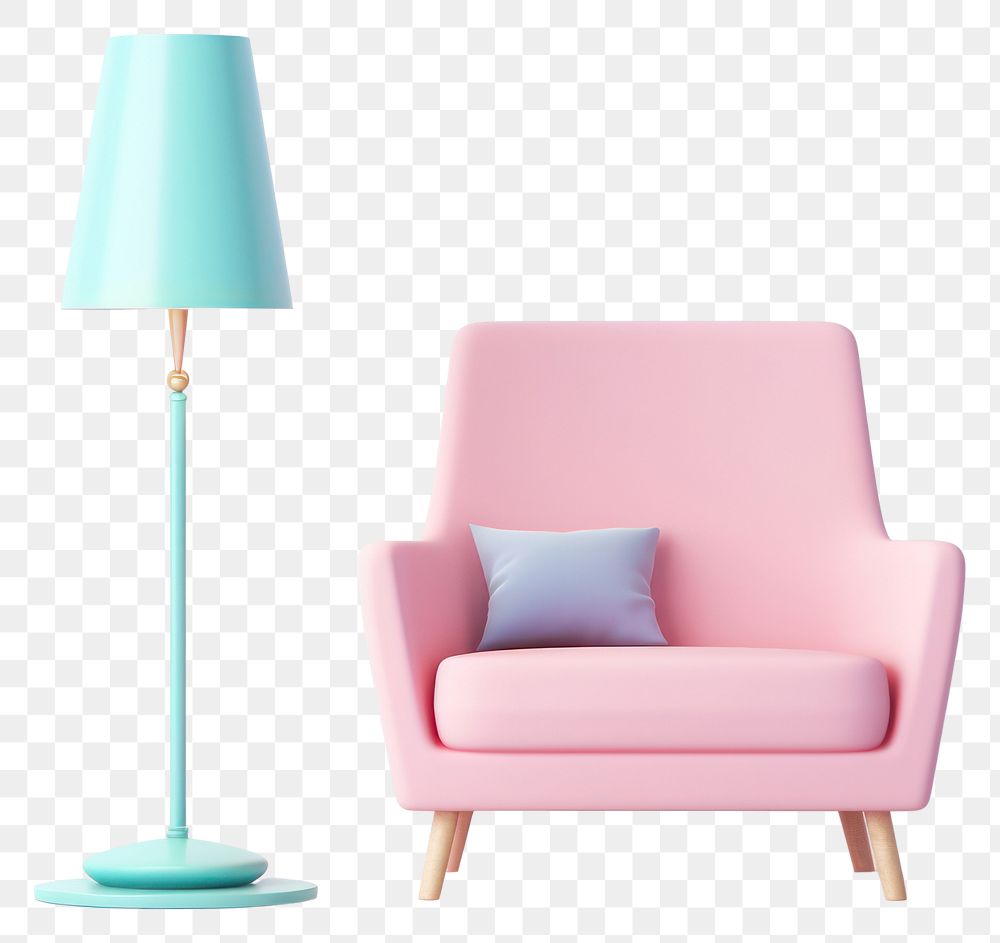 PNG Lamp furniture armchair seat. AI generated Image by rawpixel.