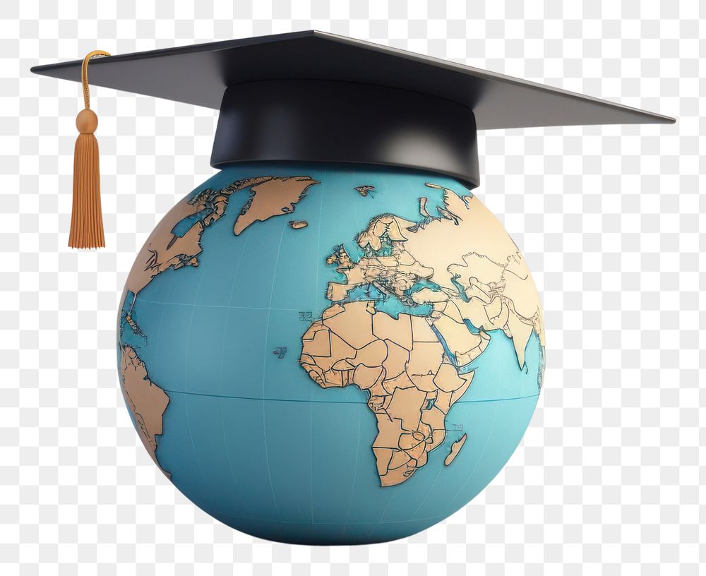 PNG Graduation planet world globe. AI generated Image by rawpixel.