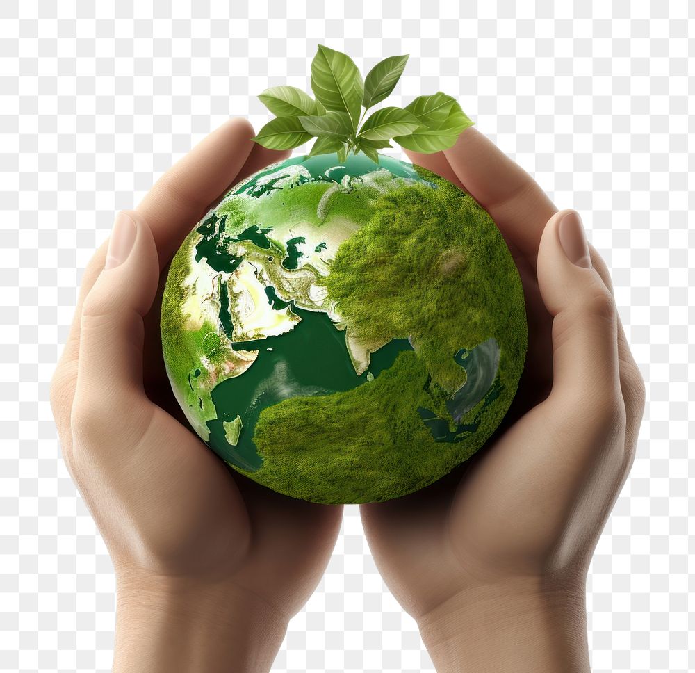 PNG Green holding sphere planet. AI generated Image by rawpixel.