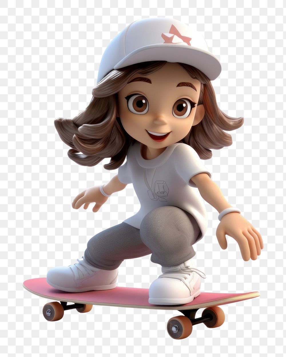 PNG Skateboard cartoon cute toy. 