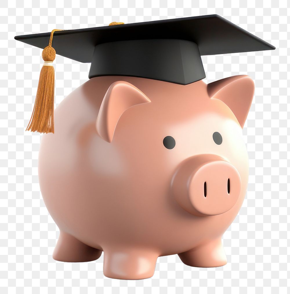 PNG Graduation pig white background intelligence. AI generated Image by rawpixel.