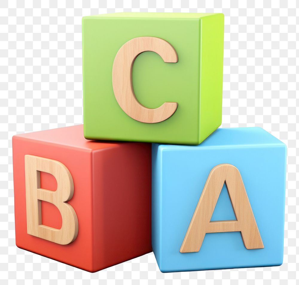 PNG ABC Toy Wooden cube number block text. 