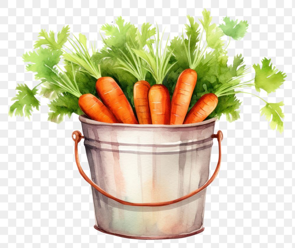 PNG Vegetable carrot bucket plant. AI generated Image by rawpixel.