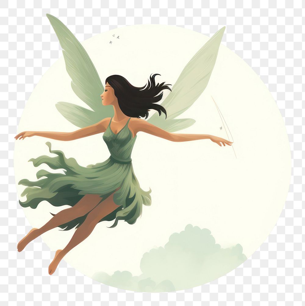 PNG Dancing flying fairy adult. AI generated Image by rawpixel.