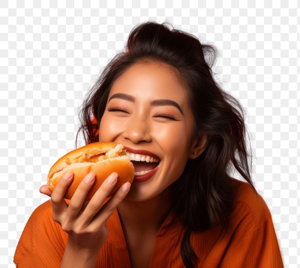 PNG Eating adult woman food. AI generated Image by rawpixel.