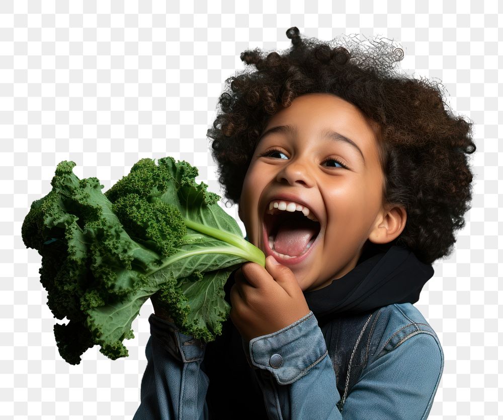 PNG Laughing happy food kale. AI generated Image by rawpixel.