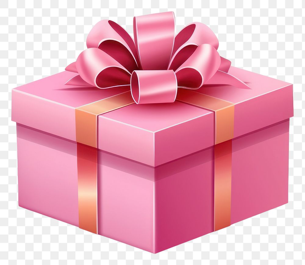 PNG Gift box pink transparent background. AI generated Image by rawpixel.