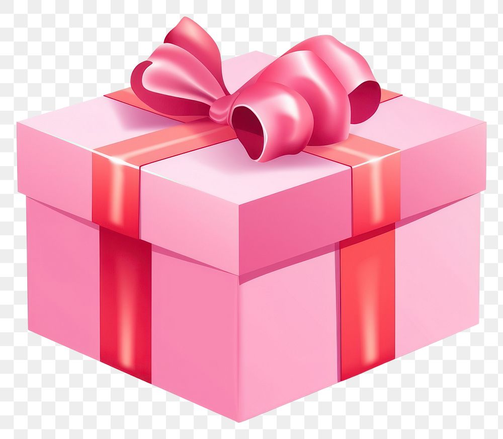 PNG Gift box pink transparent background. AI generated Image by rawpixel.