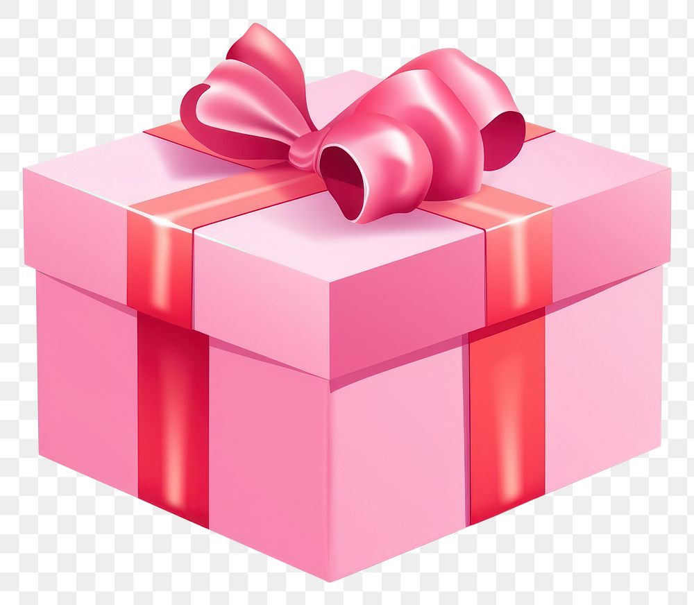 PNG Gift box pink transparent background. 