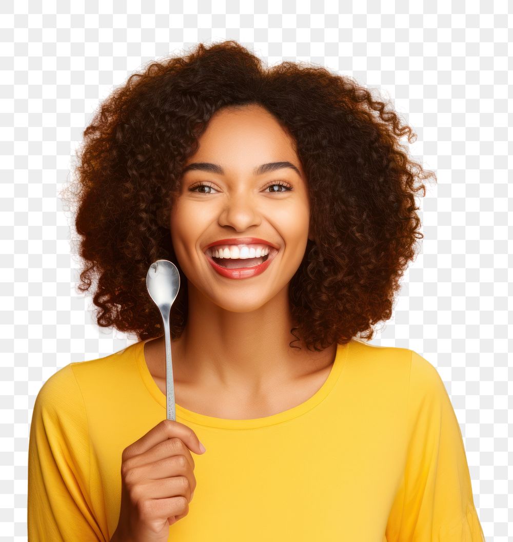 PNG Portrait yellow smile adult. AI generated Image by rawpixel.