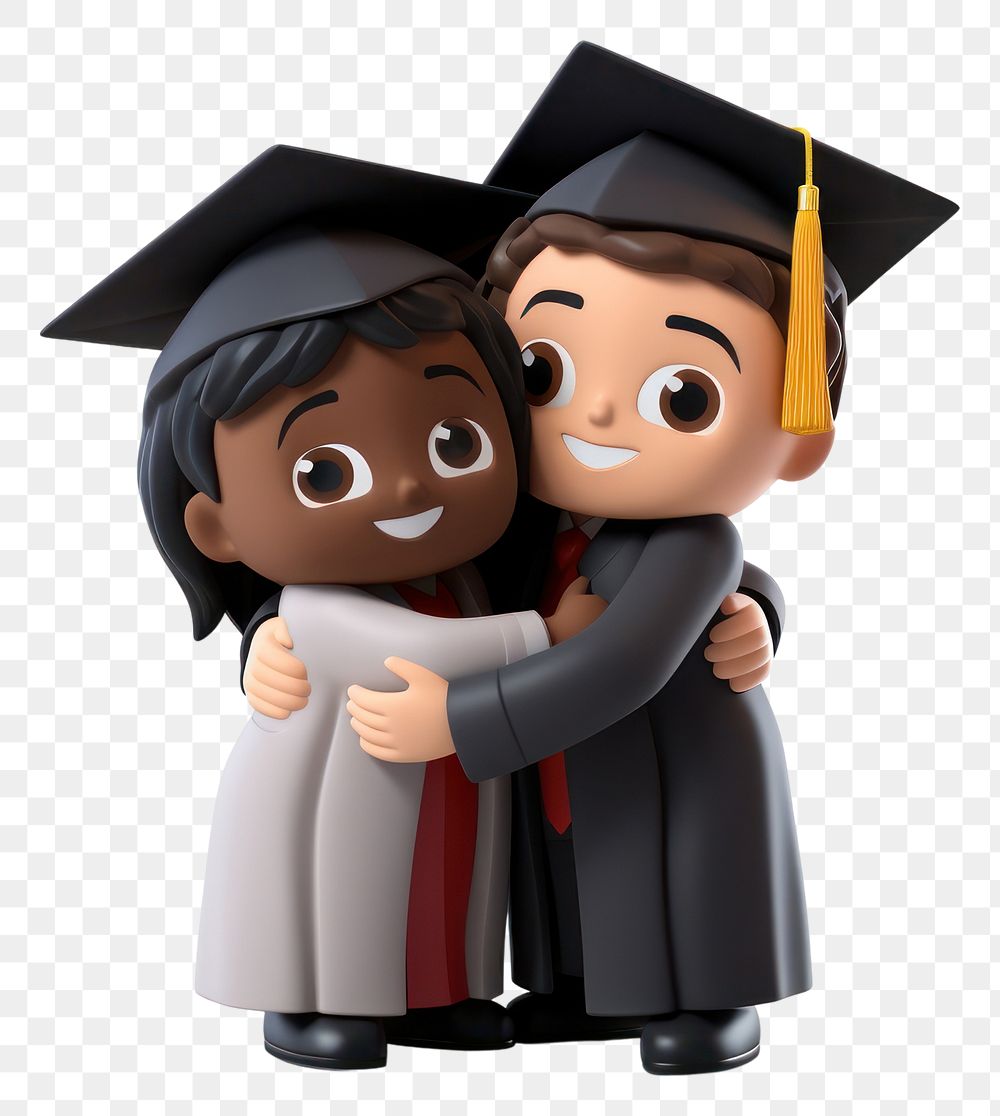 PNG Graduation white background representation togetherness. AI generated Image by rawpixel.