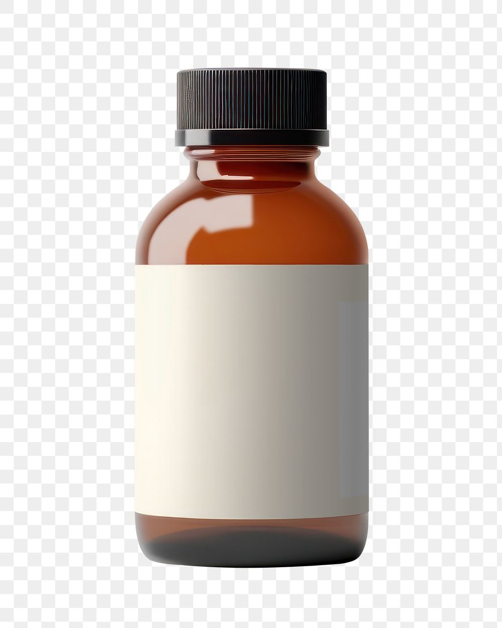 PNG blank supplement bottle label, transparent background