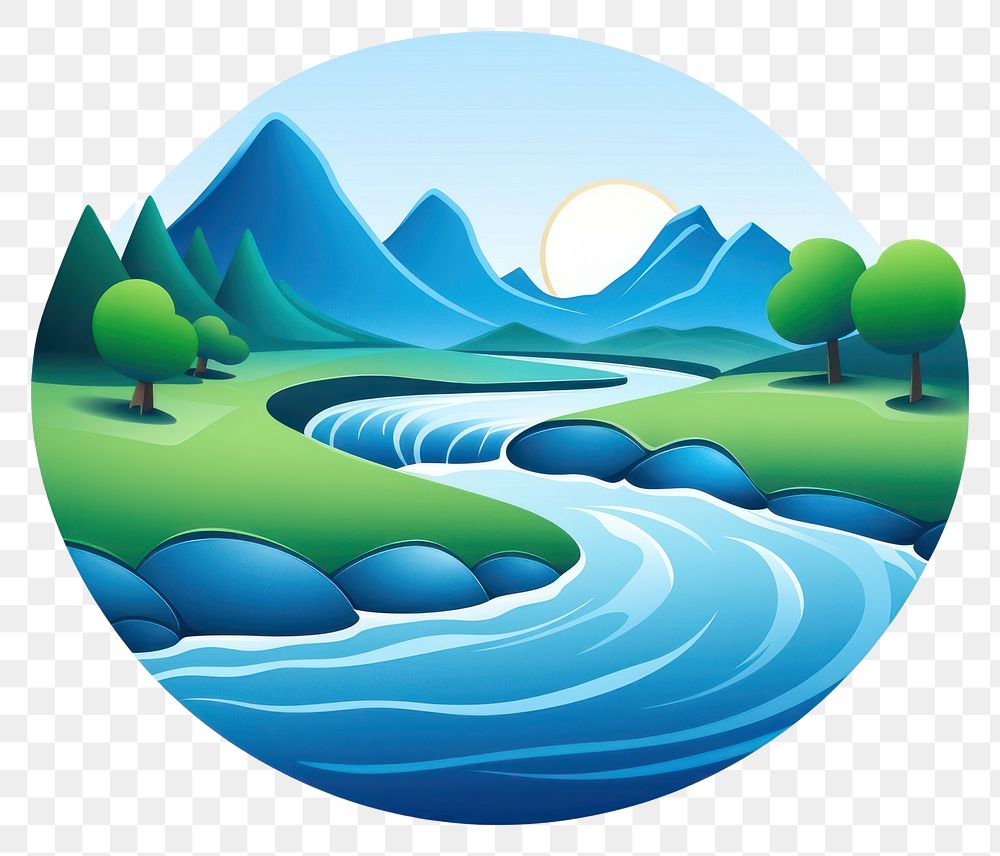 PNG Nature river tranquility landscape | Premium PNG - rawpixel