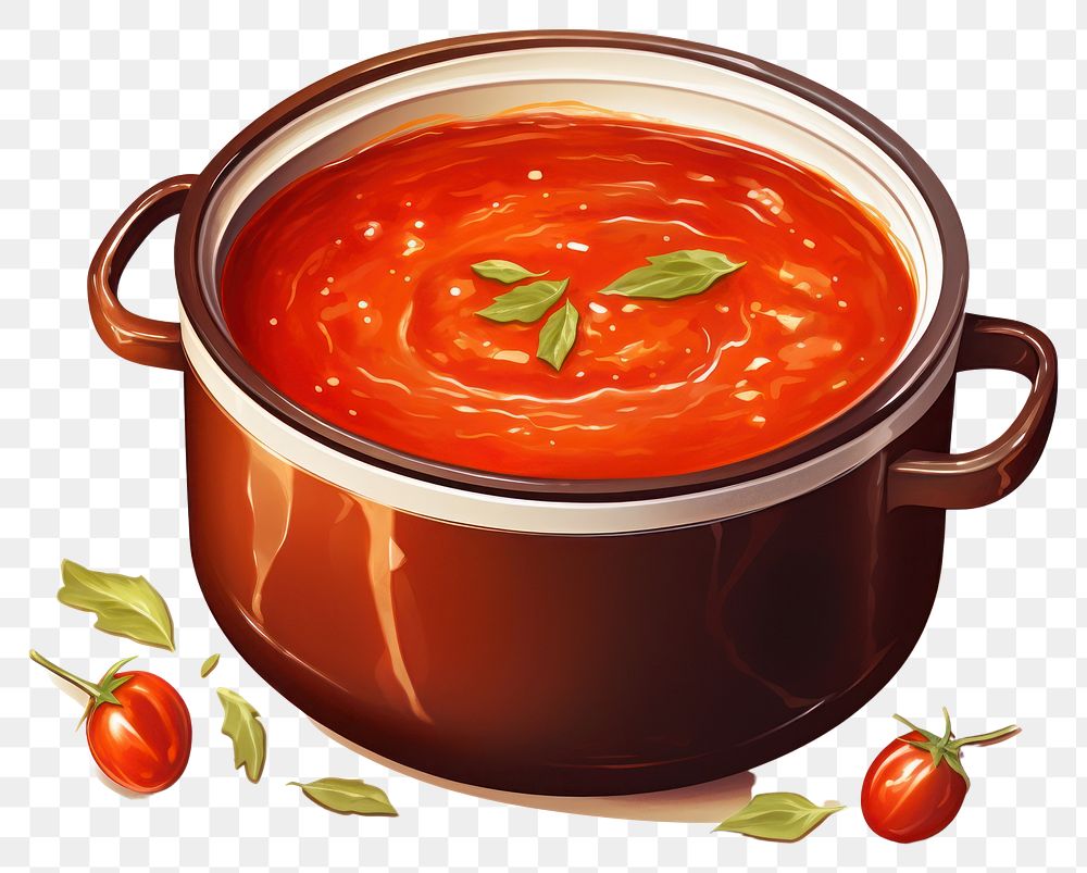 PNG Tomato food soup dish. 