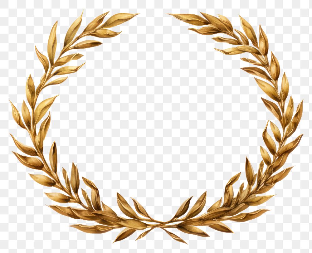 PNG Wreath gold produce transparent background