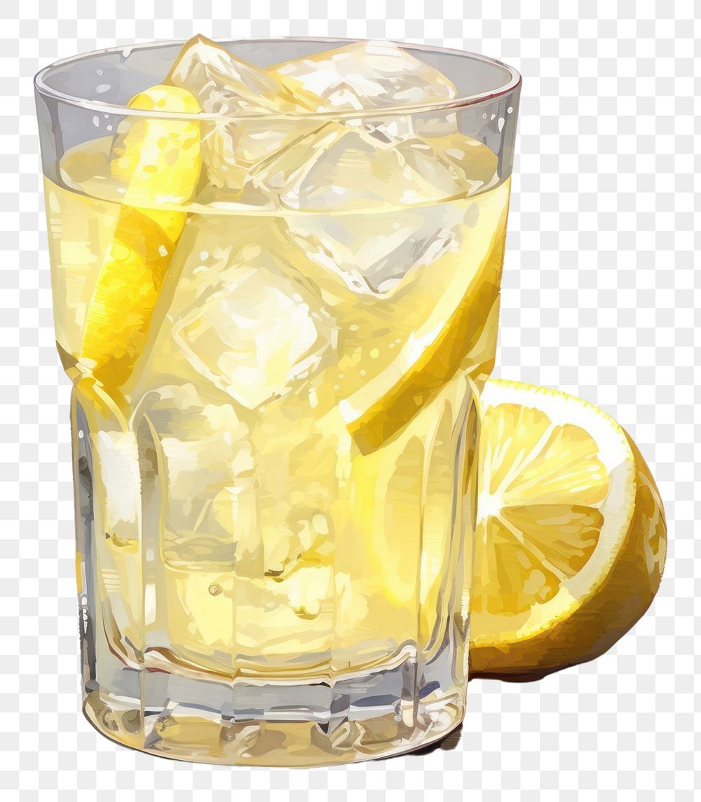 PNG Lemonade glass drink fruit transparent background