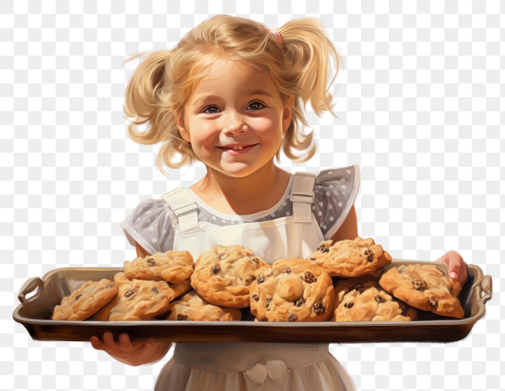 PNG Cookie portrait holding child. AI generated Image by rawpixel.