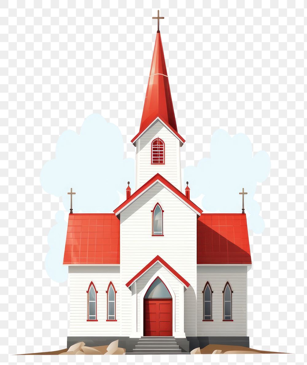 PNG Architecture building steeple church. AI generated Image by rawpixel.