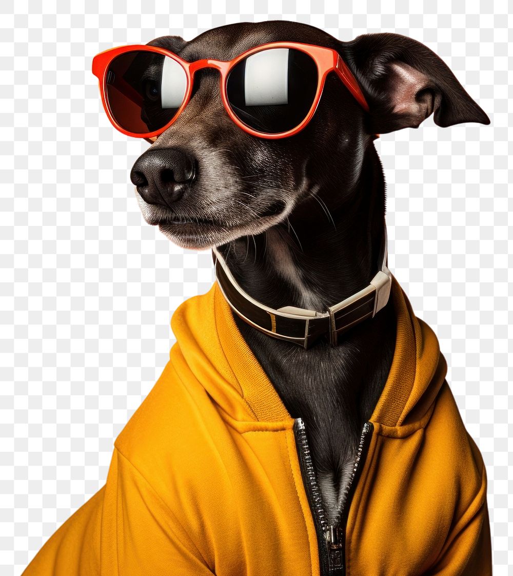 PNG Sunglasses greyhound portrait mammal transparent background