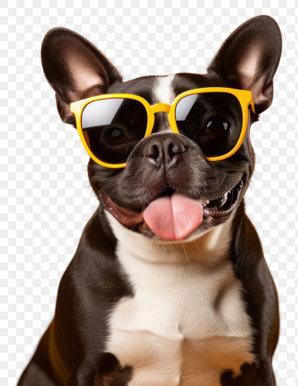 PNG Sunglasses dog bulldog mammal transparent background