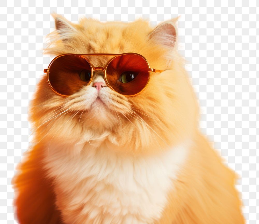 PNG Sunglasses mammal animal kitten transparent background