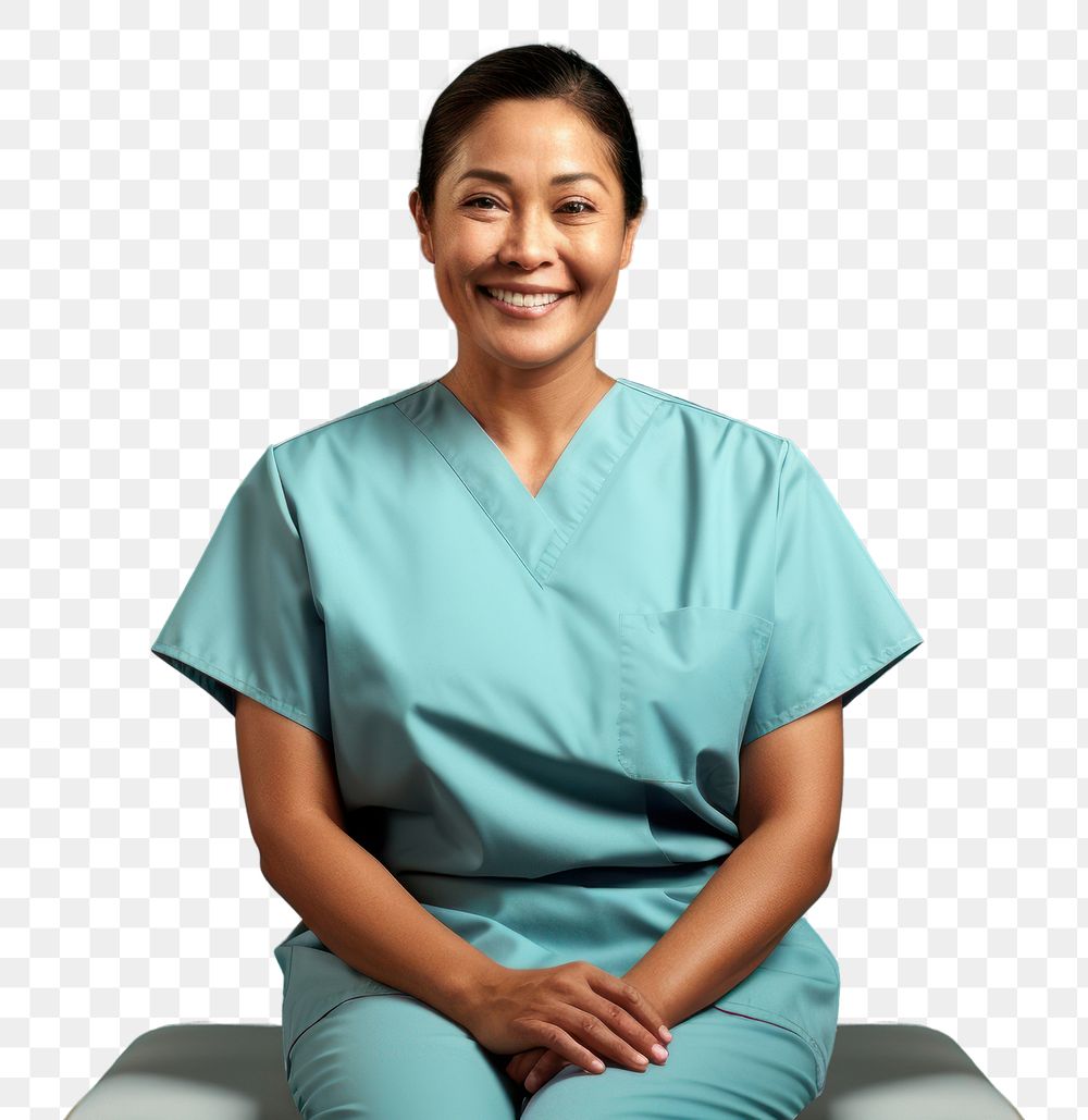 PNG Nurse adult stethoscope happiness. AI generated Image by rawpixel.