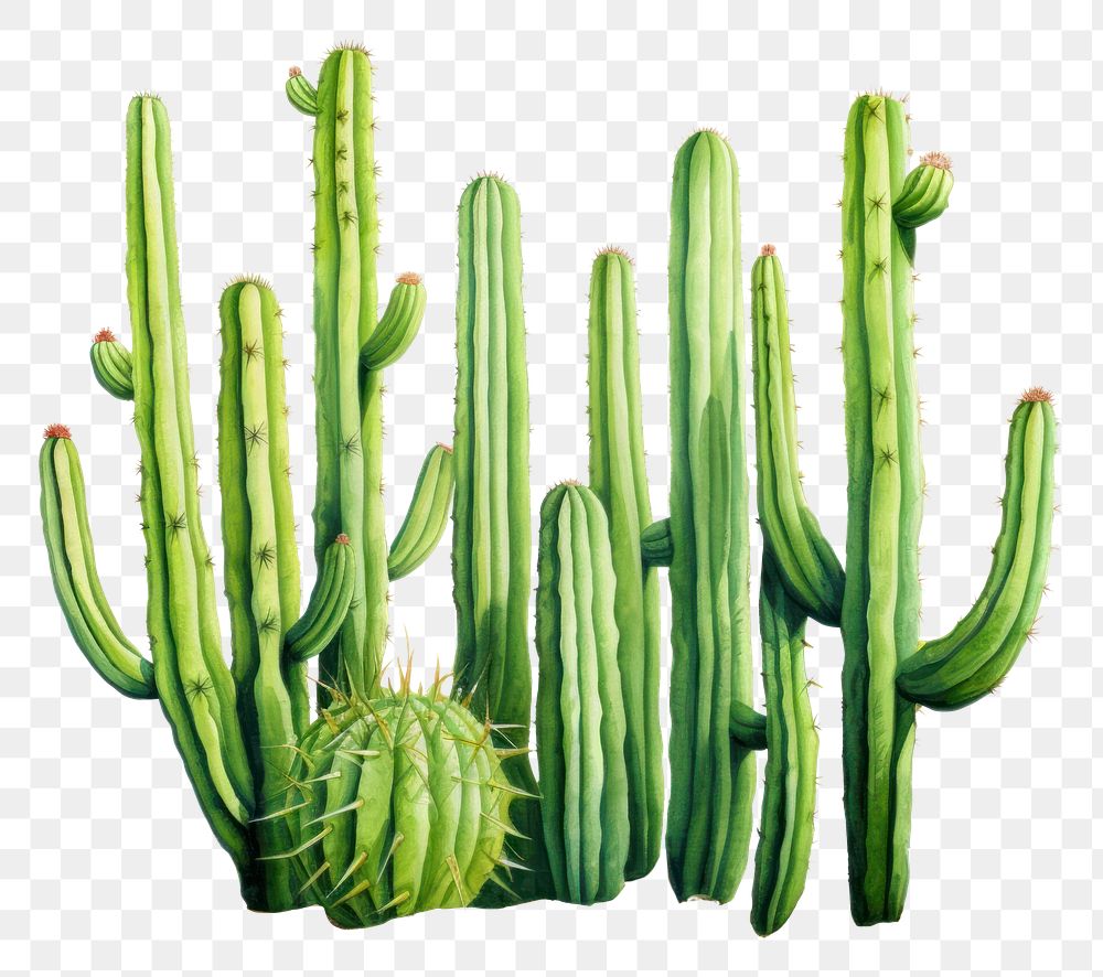 PNG  Cactus plant freshness vegetable. AI generated Image by rawpixel.