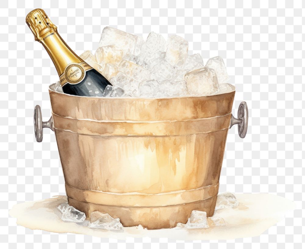 PNG Refreshment champagne container bathing. AI generated Image by rawpixel.