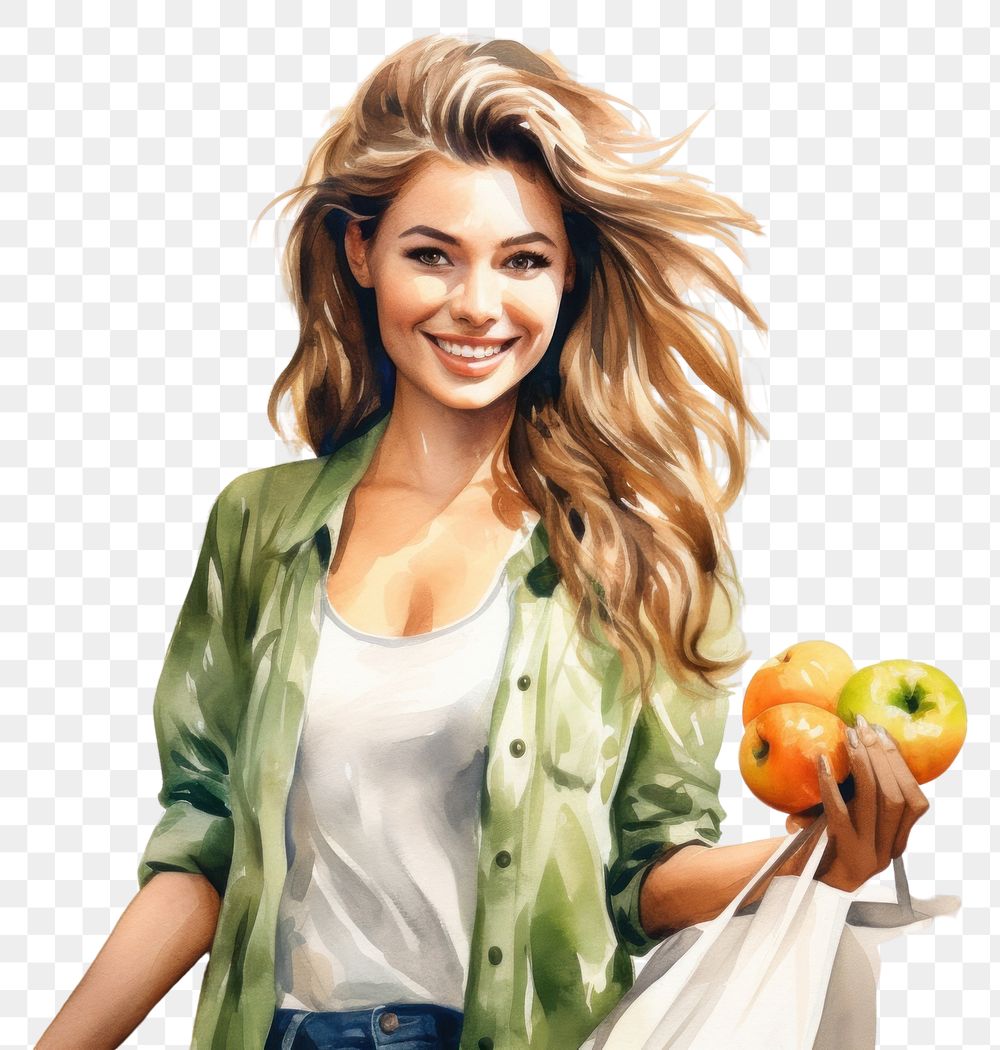 PNG Portrait fruit adult smile. AI generated Image by rawpixel.