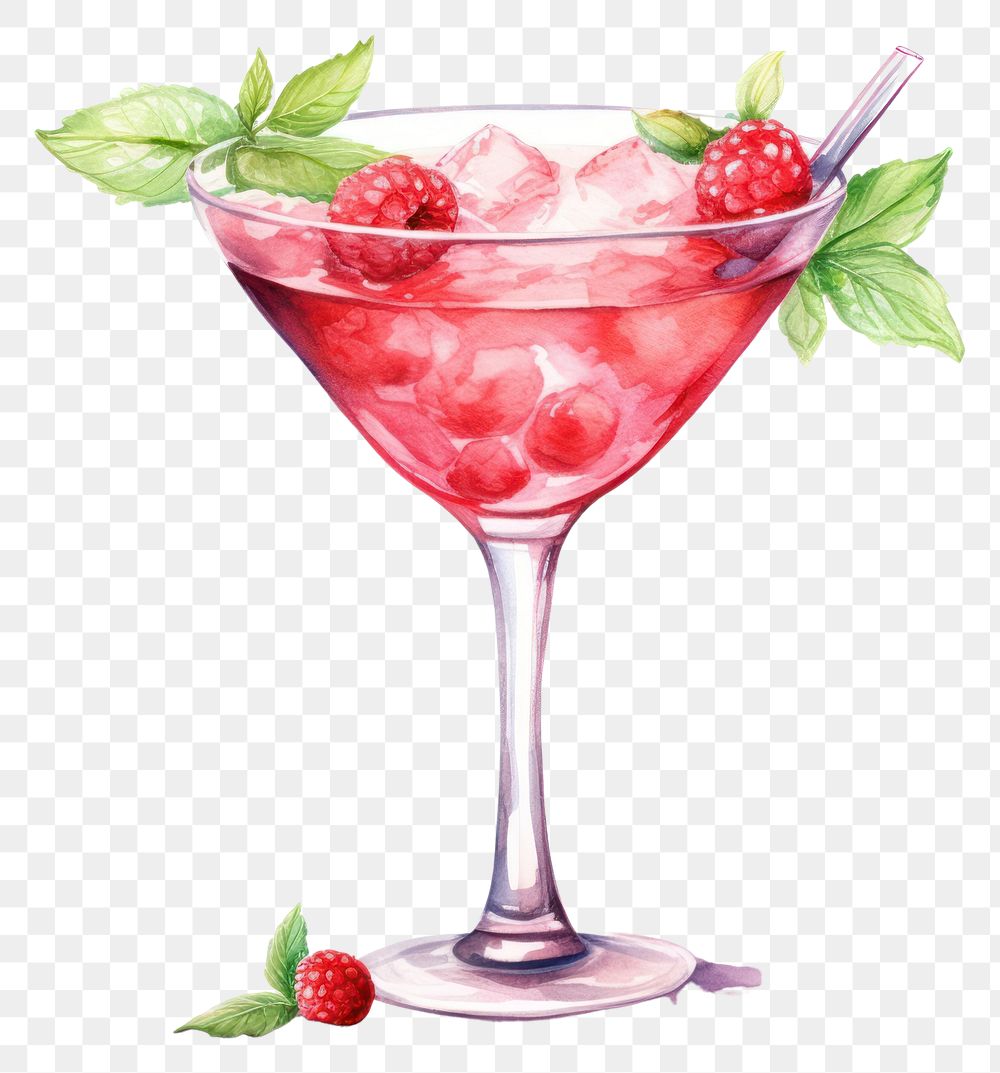 PNG Raspberry cocktail martini fruit. AI generated Image by rawpixel.