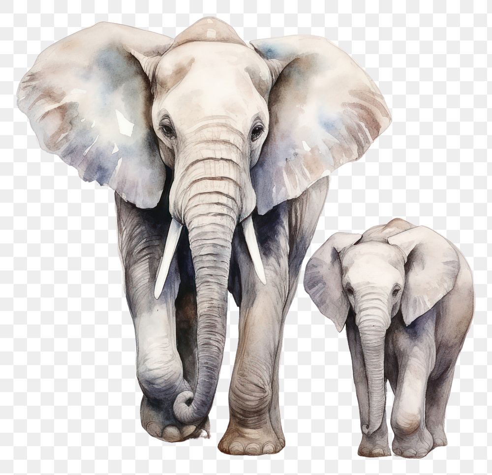 PNG Elephant wildlife drawing animal. AI generated Image by rawpixel.