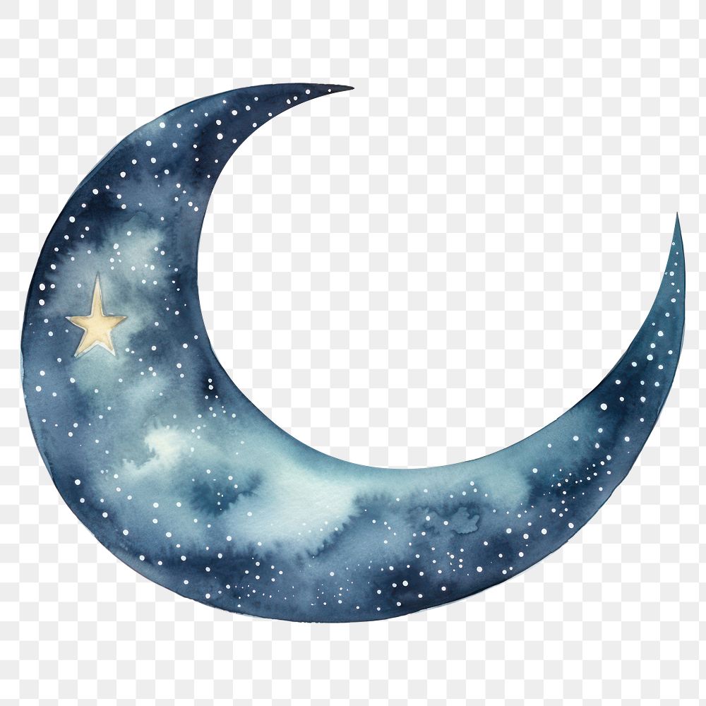 PNG Night moon astronomy star. AI generated Image by rawpixel.