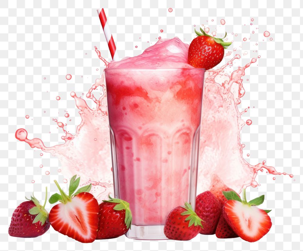 PNG Strawberry smoothie dessert fruit