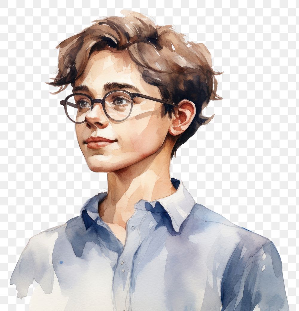 PNG Portrait glasses drawing sketch. AI generated Image by rawpixel.