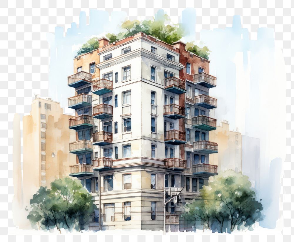 PNG Building architecture apartment city transparent background