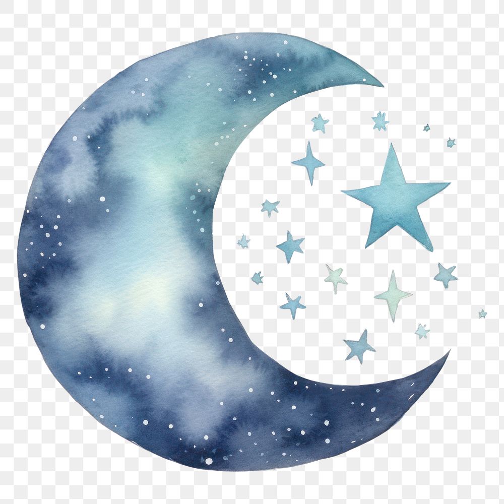 PNG Astronomy symbol night moon. AI generated Image by rawpixel.