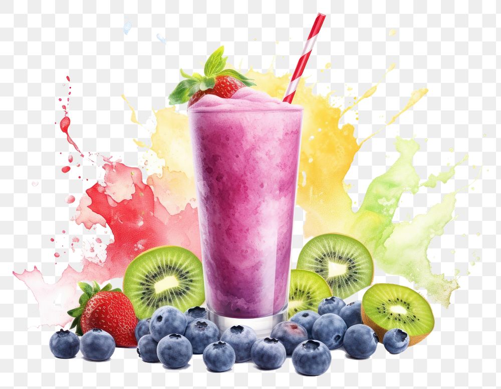 PNG Blueberry smoothie fruit juice. AI generated Image by rawpixel.