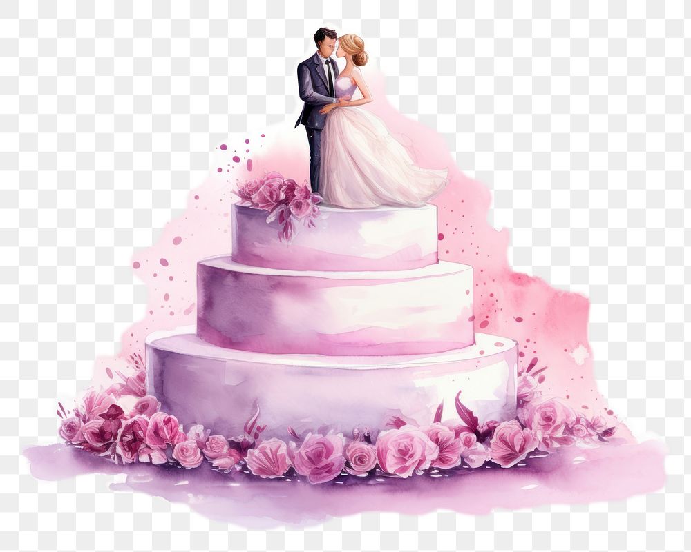 PNG Wedding bride cake dessert. AI generated Image by rawpixel.