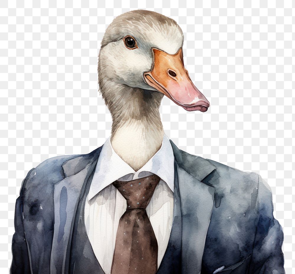 PNG Goose portrait animal adult. AI generated Image by rawpixel.
