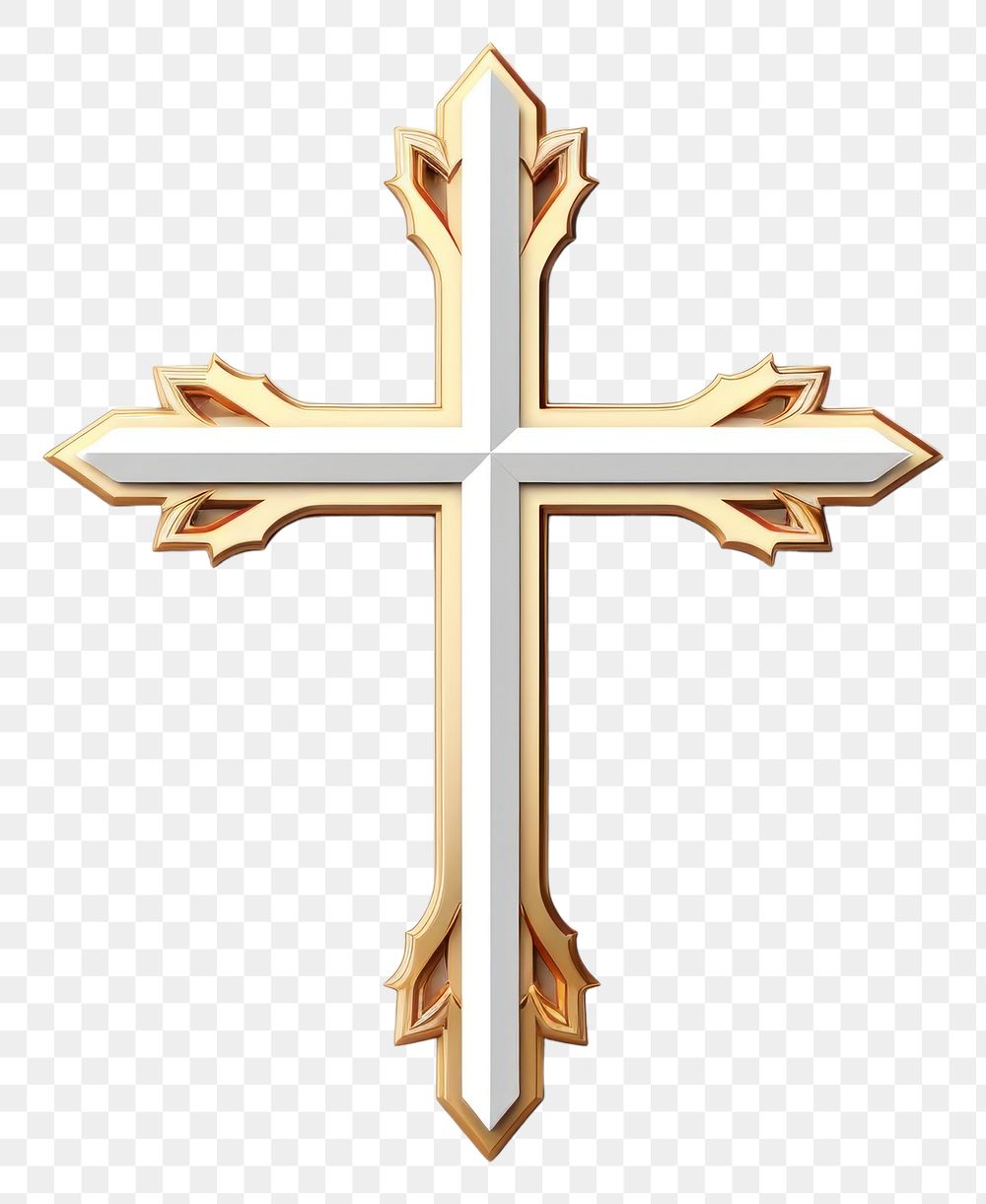 PNG Cross crucifix symbol white background. AI generated Image by rawpixel.