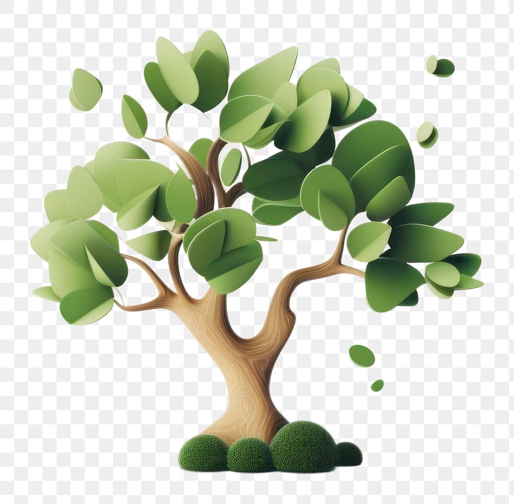 PNG Green tree bonsai plant. AI generated Image by rawpixel.