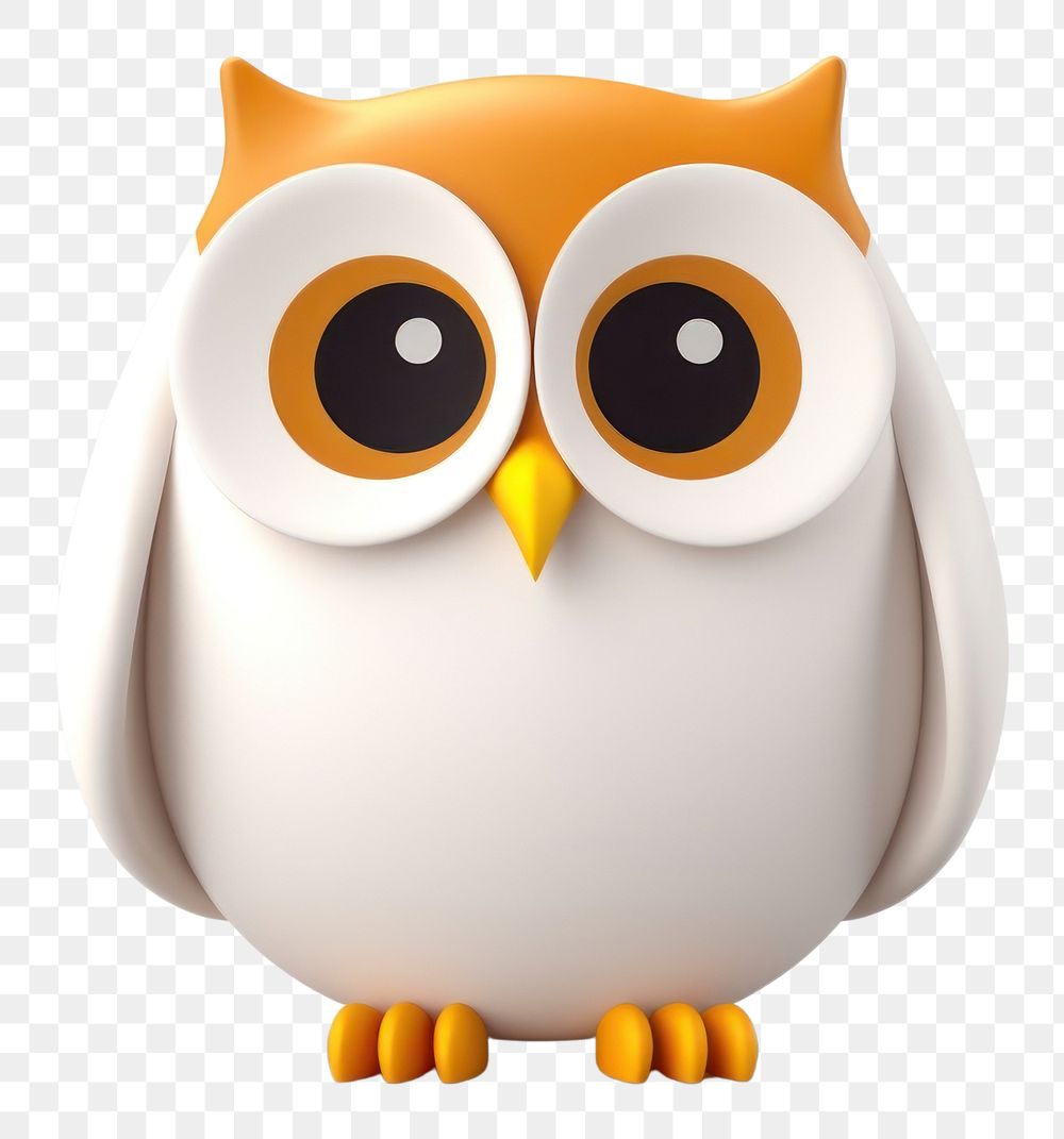 PNG Animal white bird owl. AI generated Image by rawpixel.