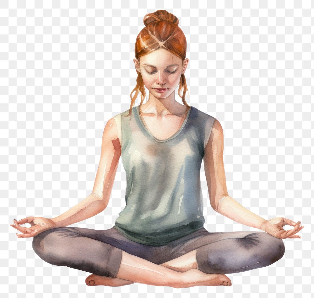 PNG Sitting sports adult yoga. AI generated Image by rawpixel.