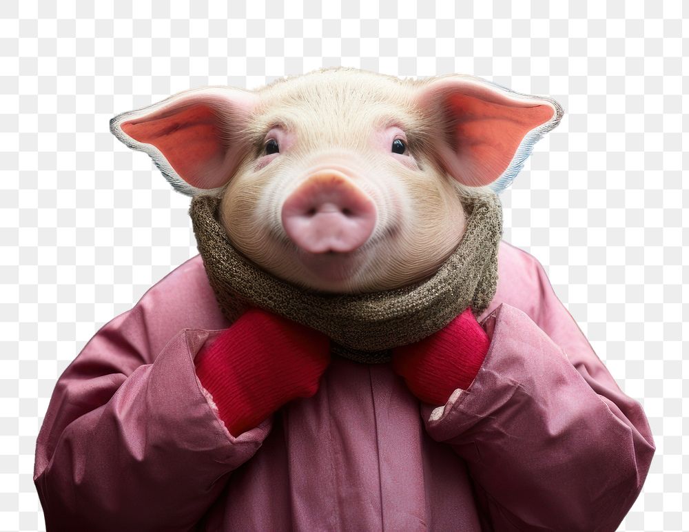 PNG Pig holding mammal animal. AI generated Image by rawpixel.